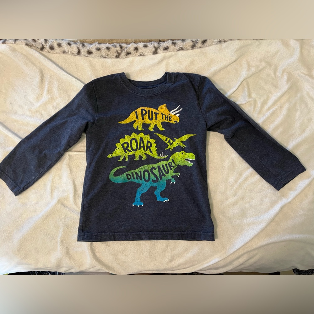 Boy Long Sleeve Dinosaur Shirt.